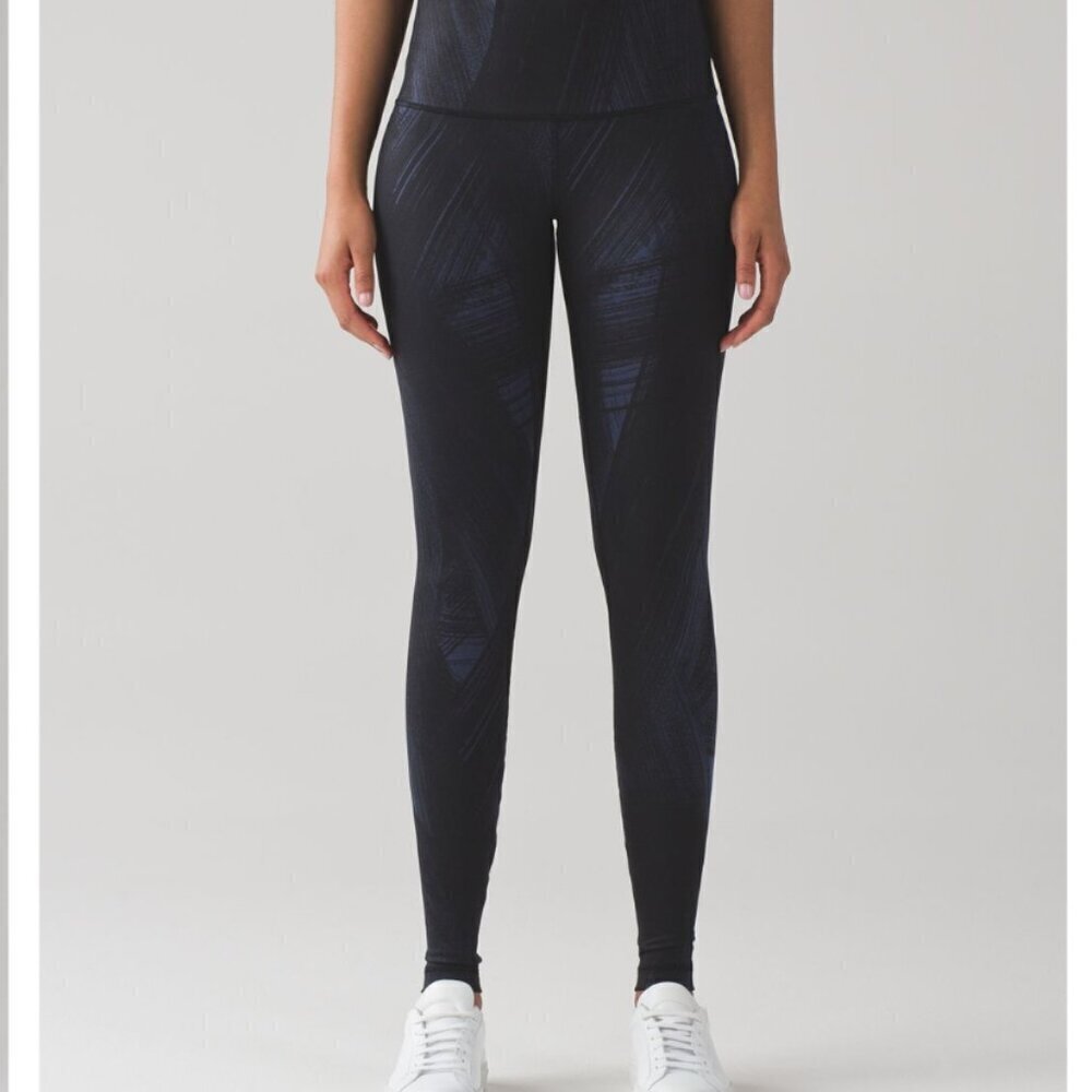 Lululemon Wunder Under Hi Rise Legging wind Chill Deep Navy Black size‎ 4